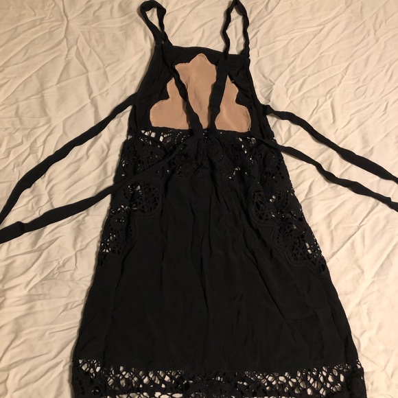 For Love and Lemons Black Apron Mini Dress medium - Picture 3 of 6